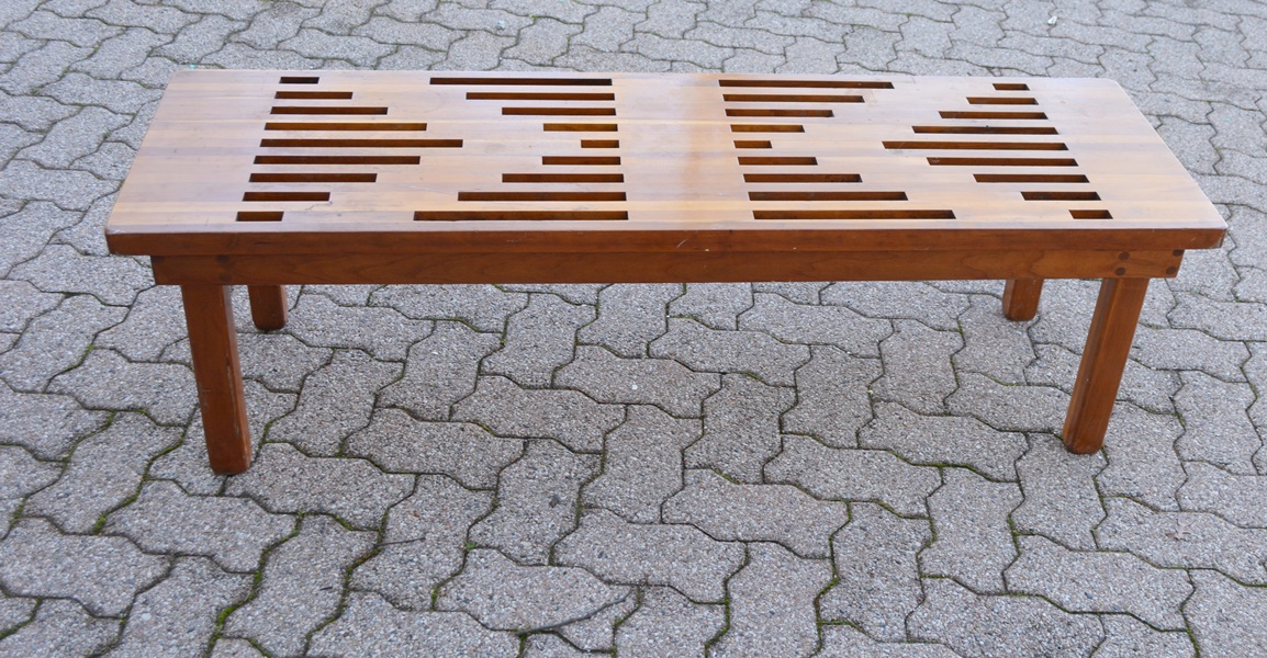 Teak Slat Bench/Coffee Table