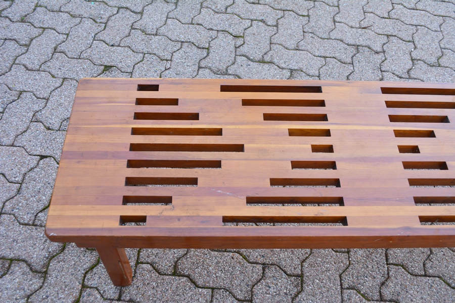 Teak Slat Bench/Coffee Table