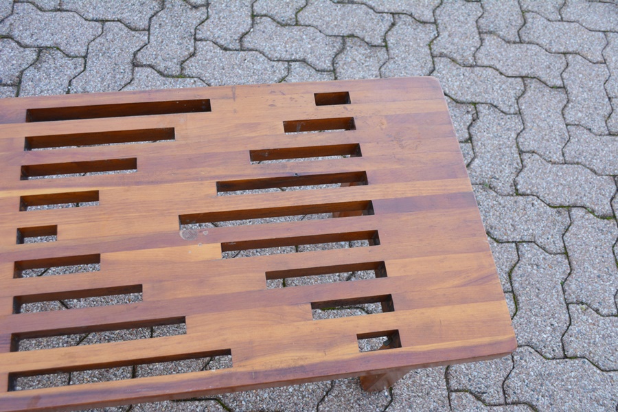 Teak Slat Bench/Coffee Table
