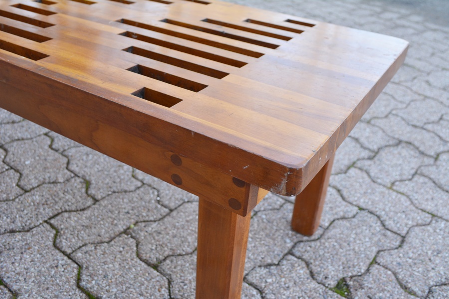 Teak Slat Bench/Coffee Table