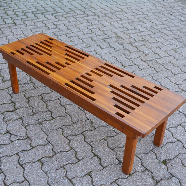Teak Slat Bench/Coffee Table