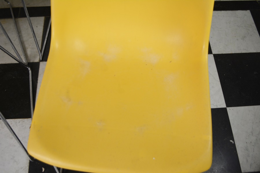 Four MId Century Modern Molded Plastic Chairs by Kreuger Green Bay