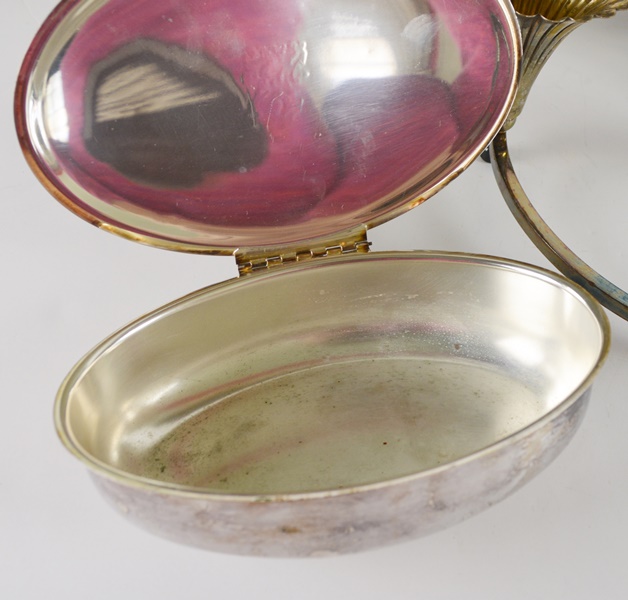 Silver Plated Trumpet Vases Center PIece, Trivets and Silent Butler