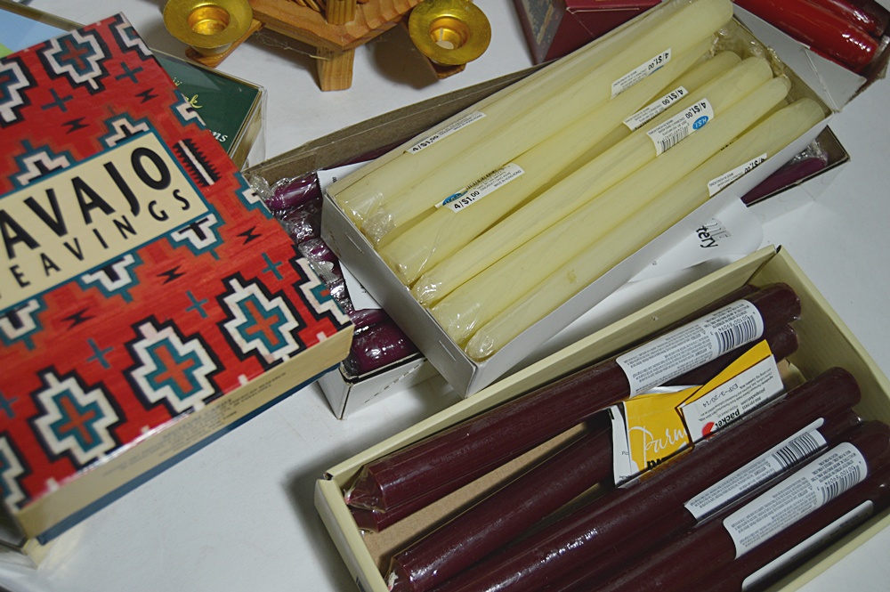 Candle Collection, Wooden Rotating Christmas Centerpiece, Boxed Note Cards