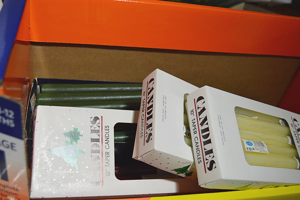 Candle Collection, Wooden Rotating Christmas Centerpiece, Boxed Note Cards