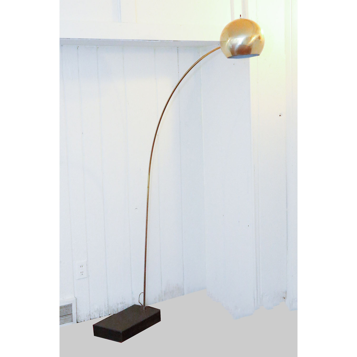 Mid-Century Modern Brass Arc Floor Lamp