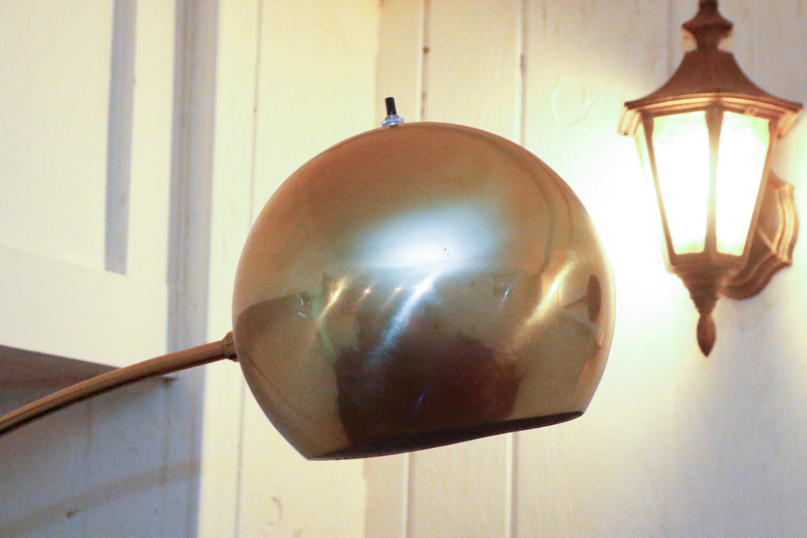 Mid-Century Modern Brass Arc Floor Lamp