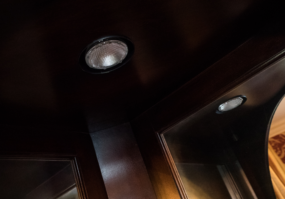 Mirrored Corner Cabinet by Jasper Cabinet Company