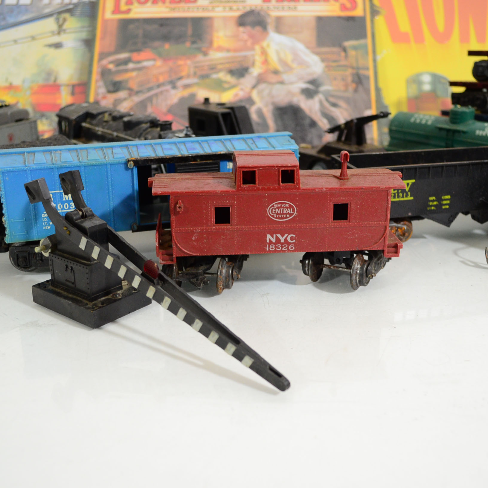 Vintage Marx Model Trains, Transformers, And Lionel Tin Signs