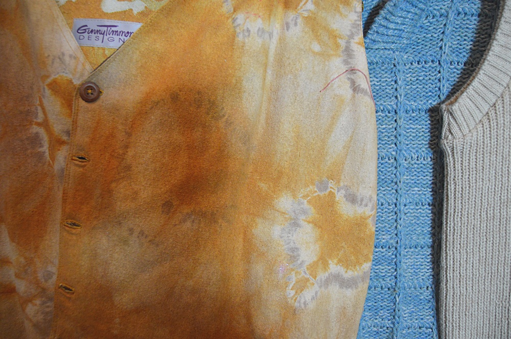 Men's Sweaters, with Alpaca, Hand Dyed Silk Vest