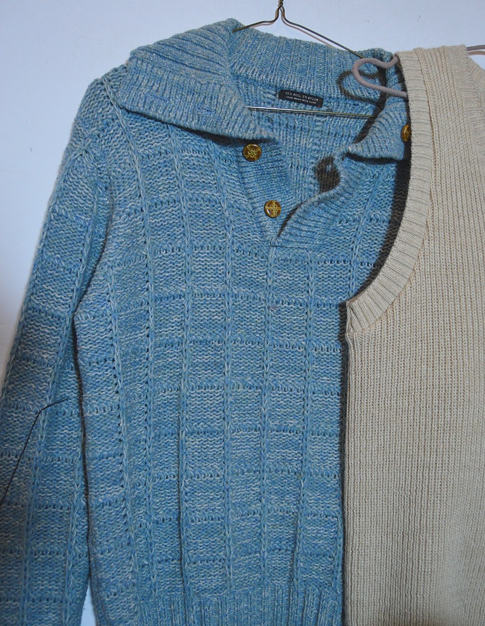 Men's Sweaters, with Alpaca, Hand Dyed Silk Vest