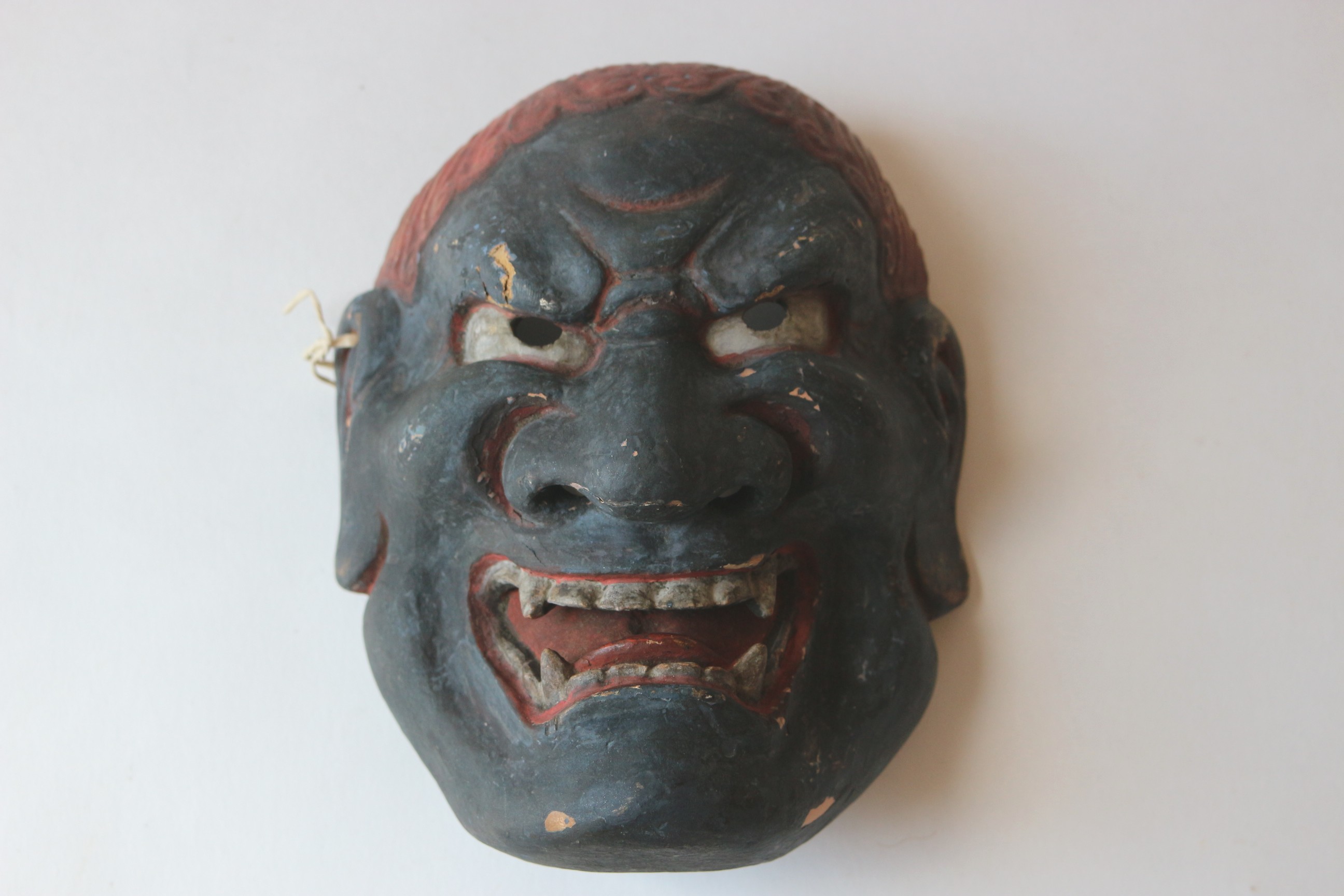 Antique Japanese "Fudo" Noh Mask