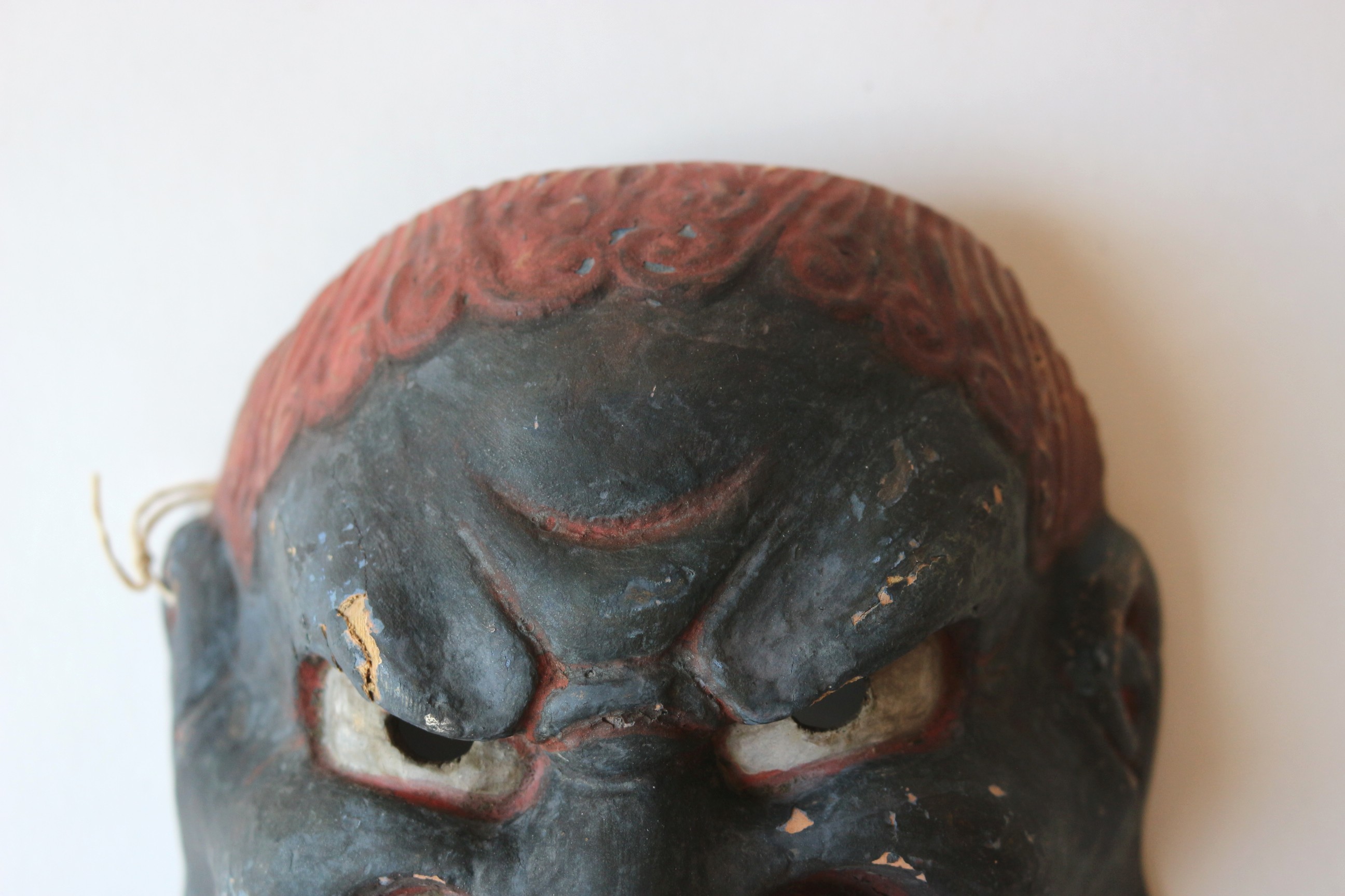 Antique Japanese "Fudo" Noh Mask