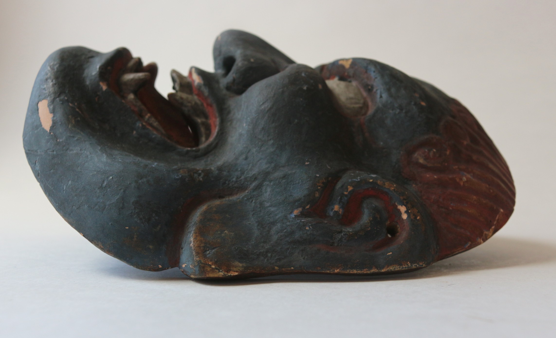 Antique Japanese "Fudo" Noh Mask