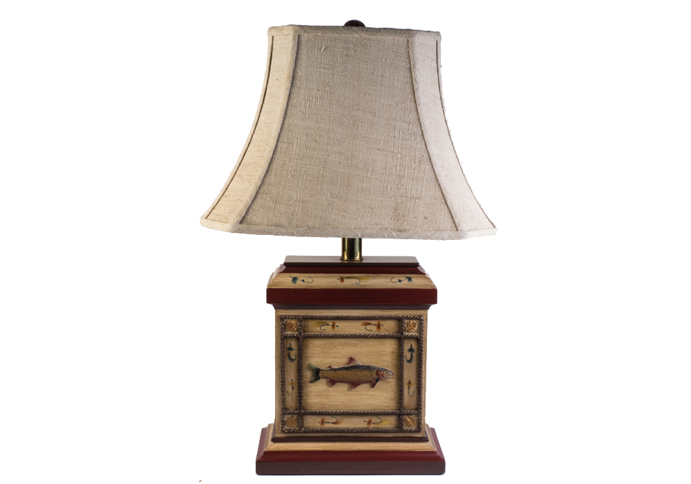 Painted Fishing Inspired Lamp