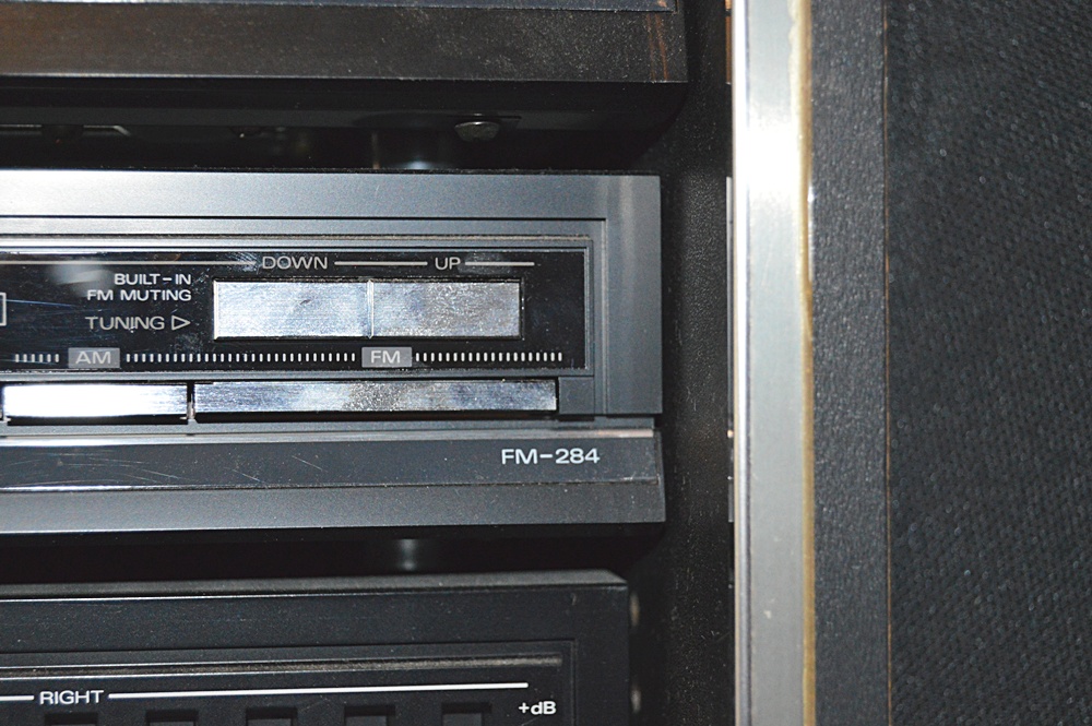 Fisher Stereo System with Component Cabinet