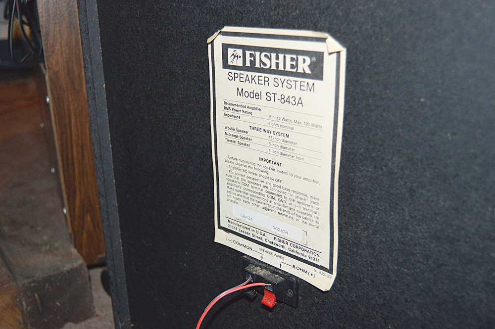 Fisher Stereo System with Component Cabinet
