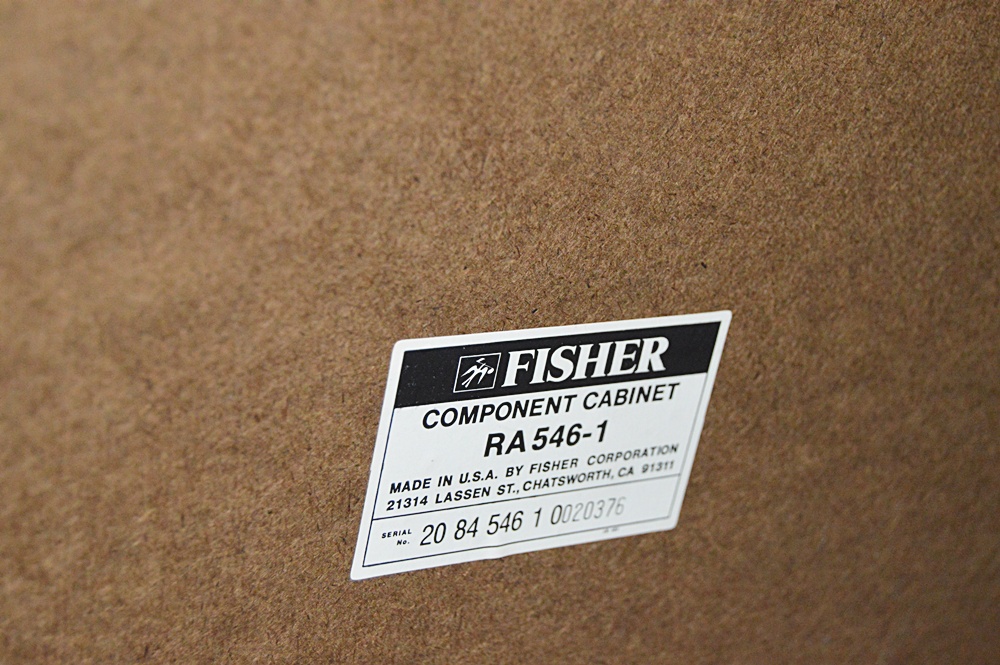 Fisher Stereo System with Component Cabinet
