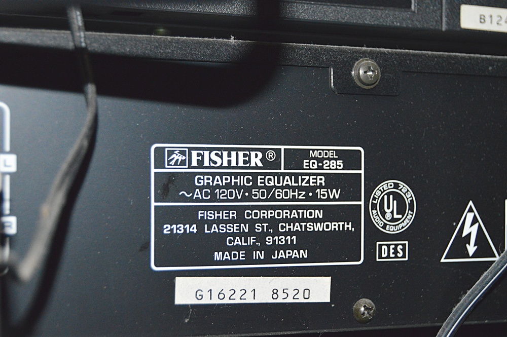 Fisher Stereo System with Component Cabinet