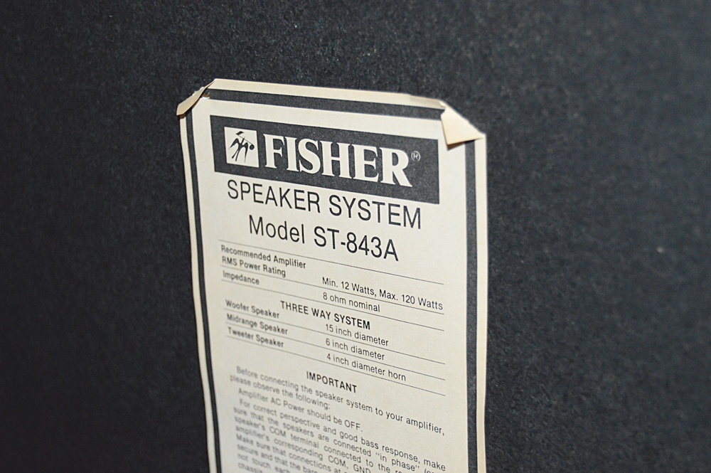 Fisher Stereo System with Component Cabinet