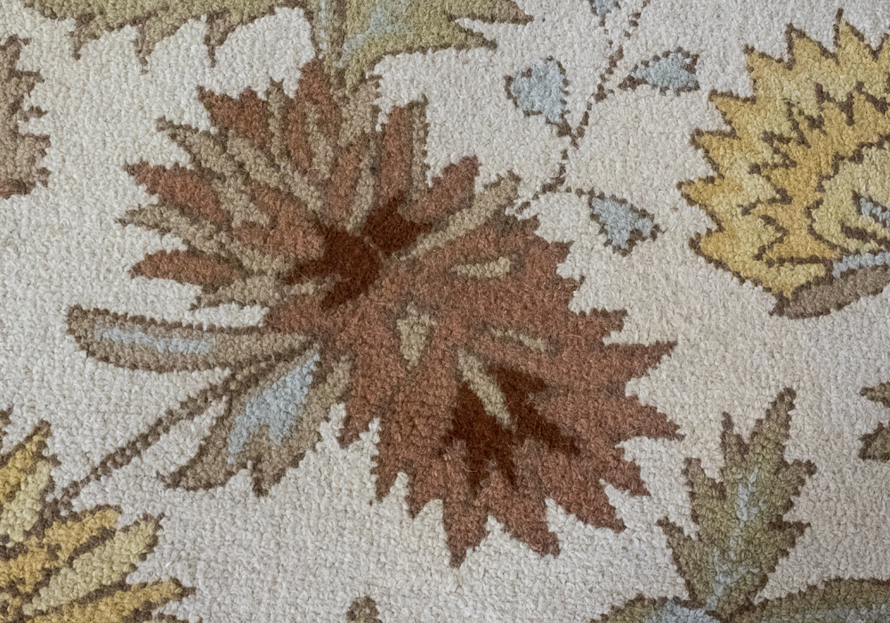 Floral Cream Toned Area Rug