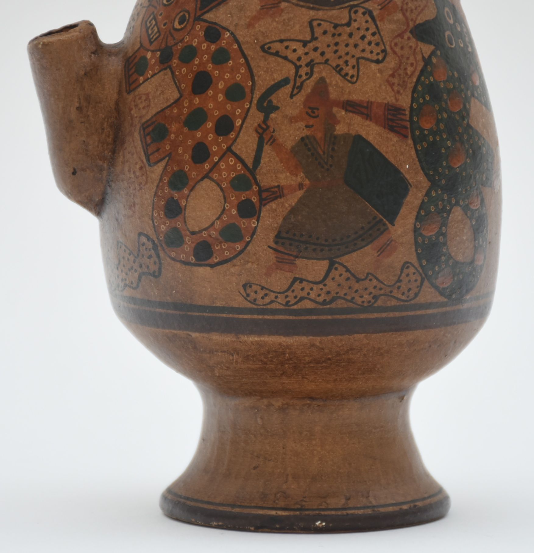 Peruvian Style Hand-Painted Animal Pottery