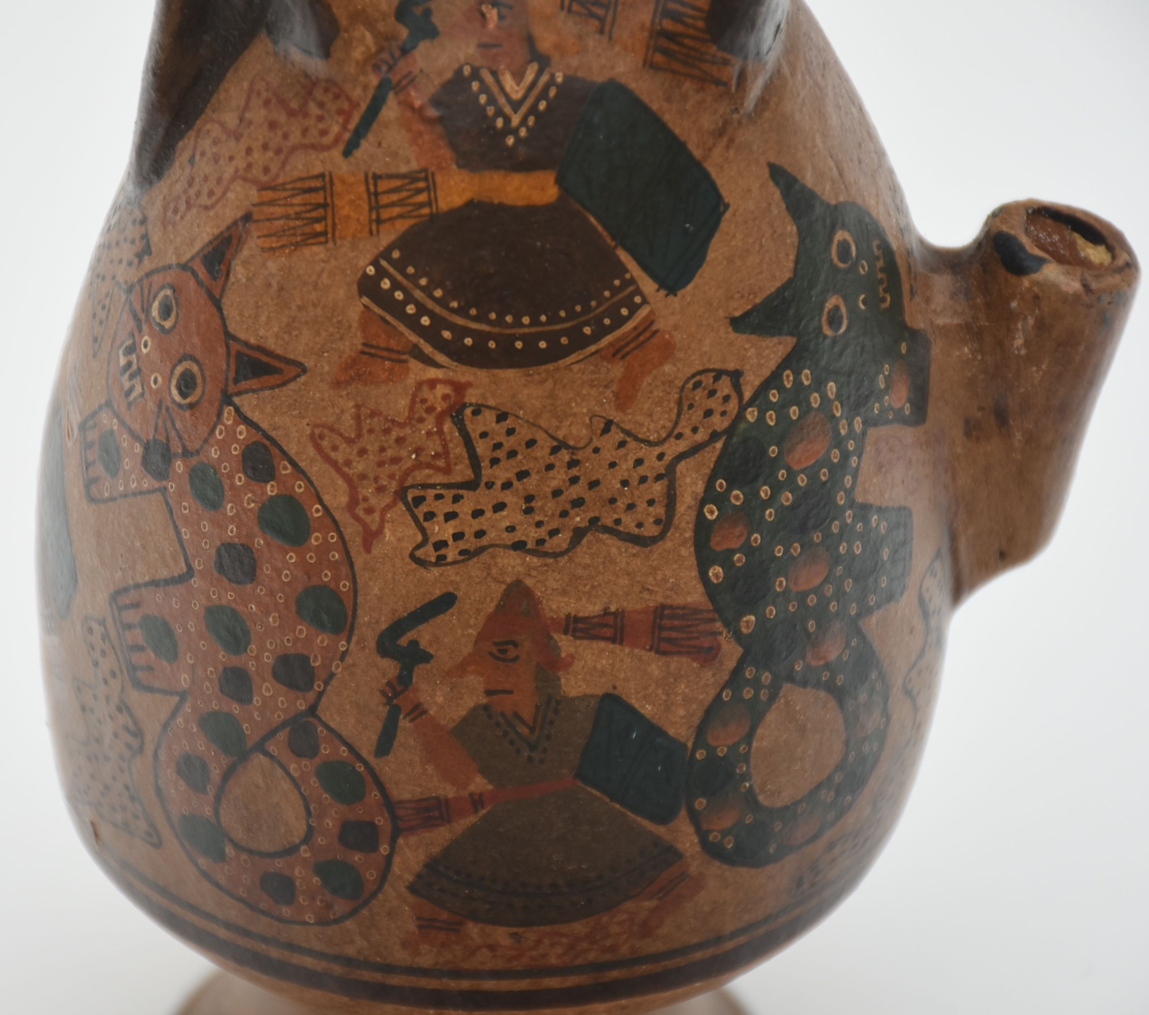 Peruvian Style Hand-Painted Animal Pottery