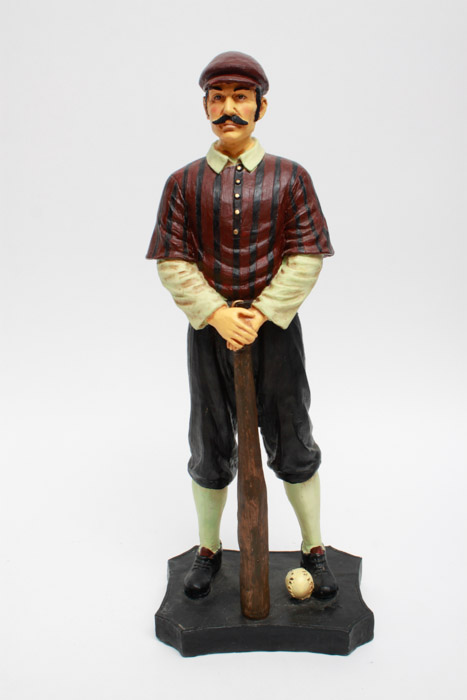 Old-Time Ball Player Statues with Decanter