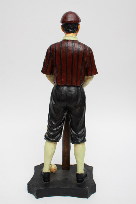 Old-Time Ball Player Statues with Decanter