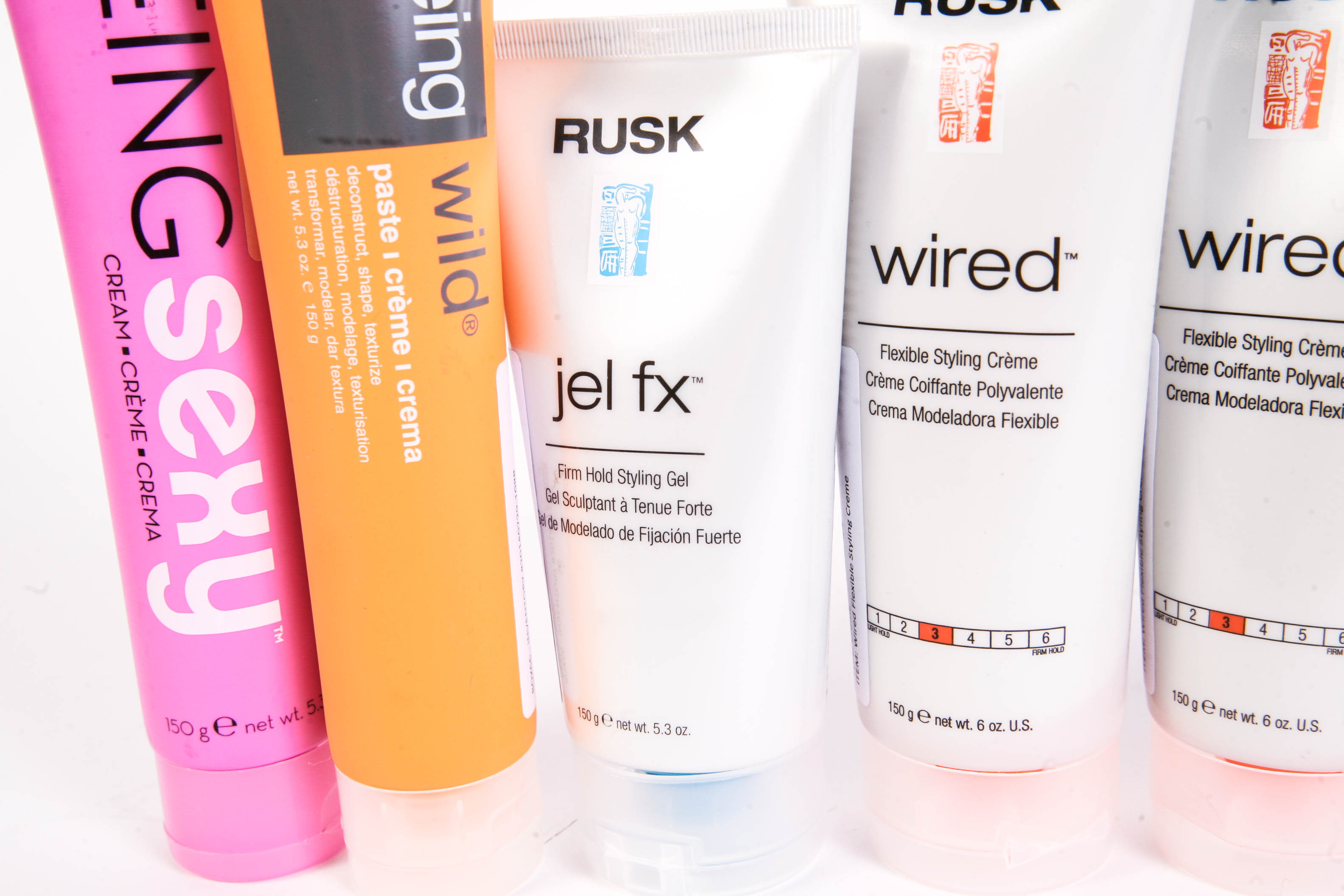 Grouping of Six Rusk Hair Care Products