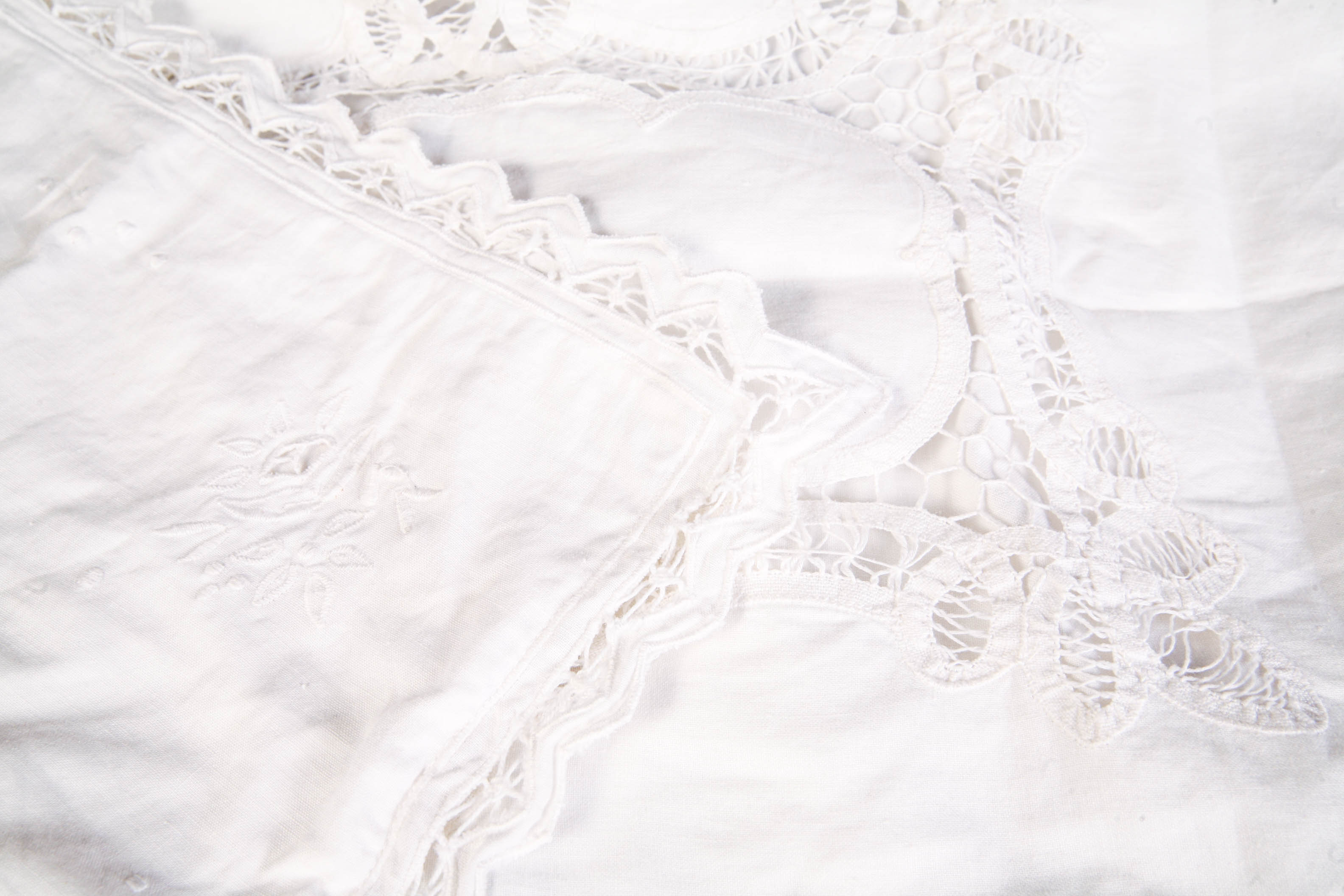 Grouping of Five Decorative Cotton Pillow Covers Including Boudoi