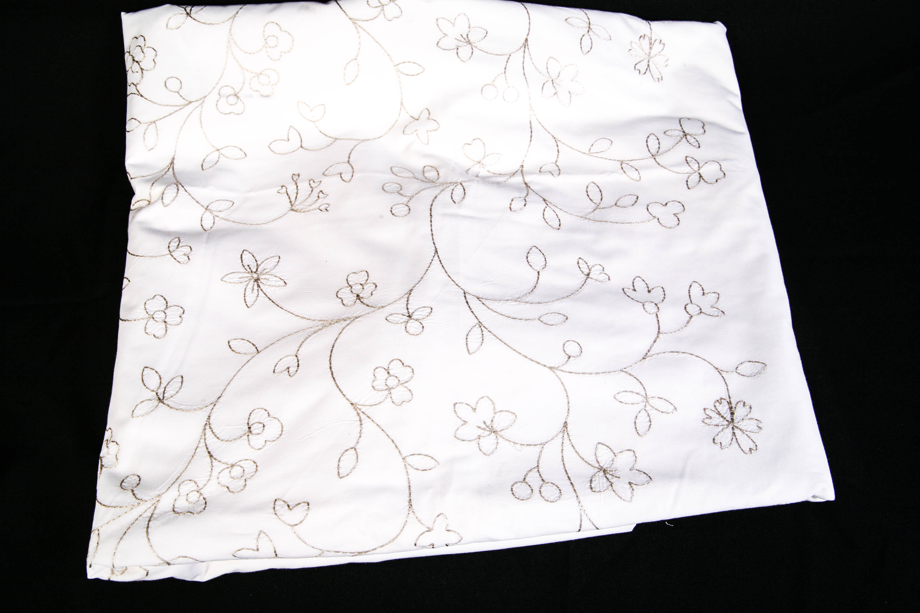 White Ikea Duvet, Pillow Sham and West Elm Pillow Cover