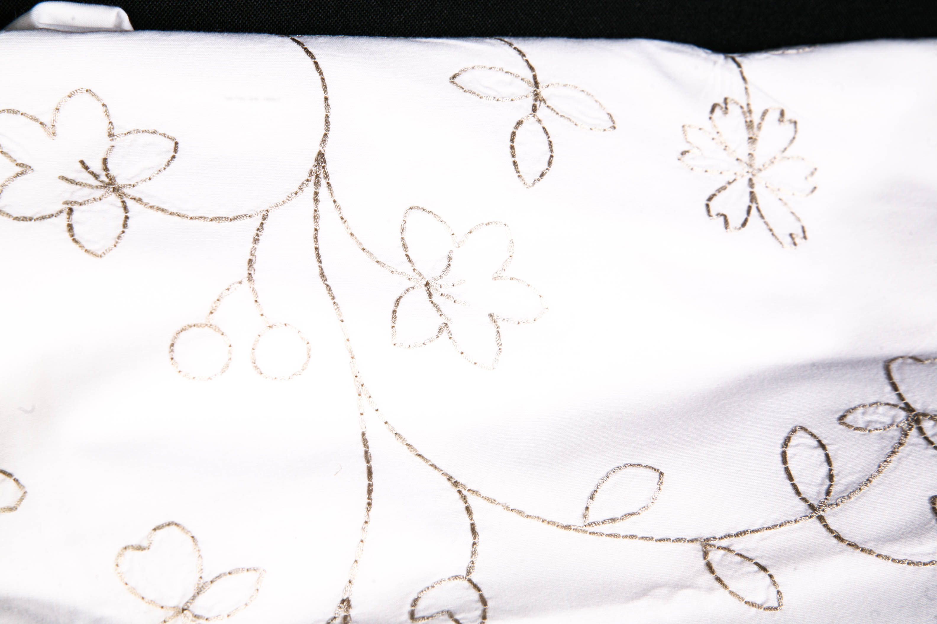 White Ikea Duvet, Pillow Sham and West Elm Pillow Cover