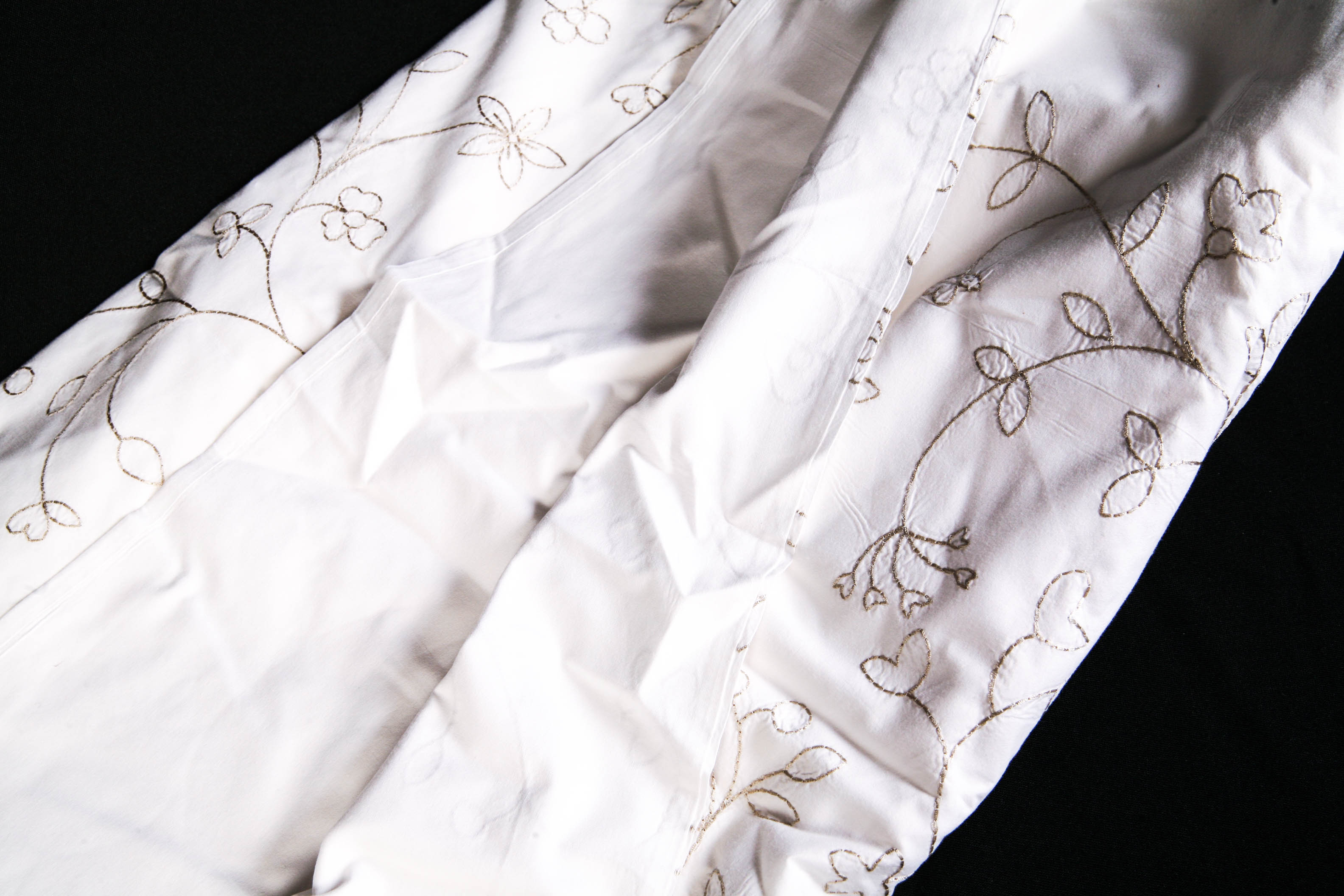 White Ikea Duvet, Pillow Sham and West Elm Pillow Cover