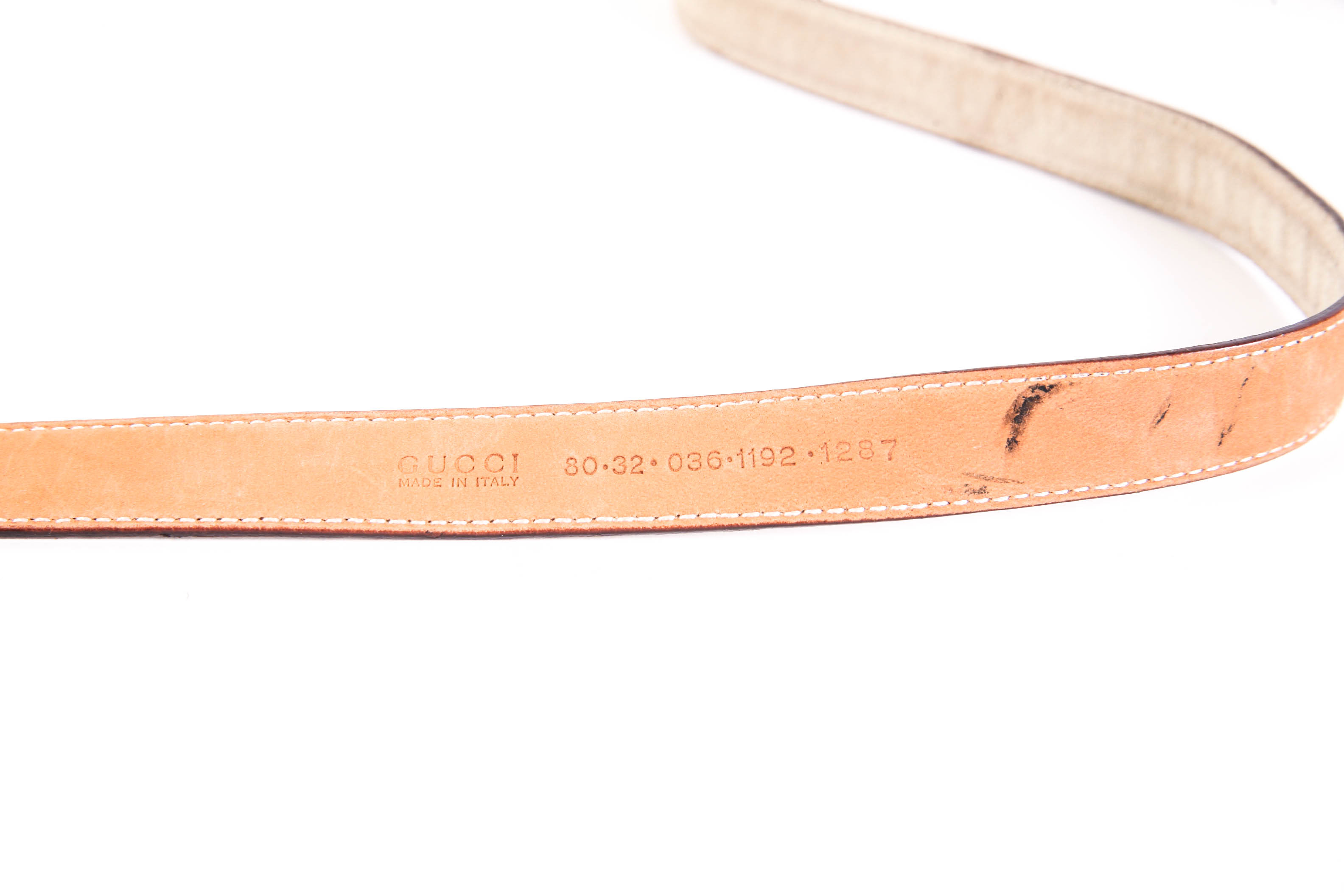Gucci Suede Leather Skinny Belt