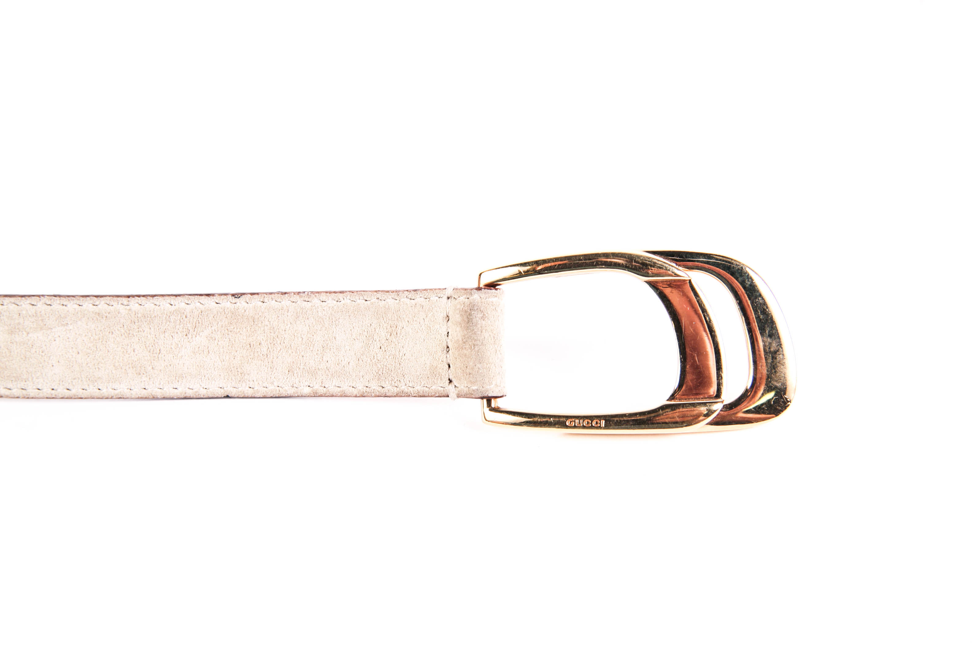 Gucci Suede Leather Skinny Belt