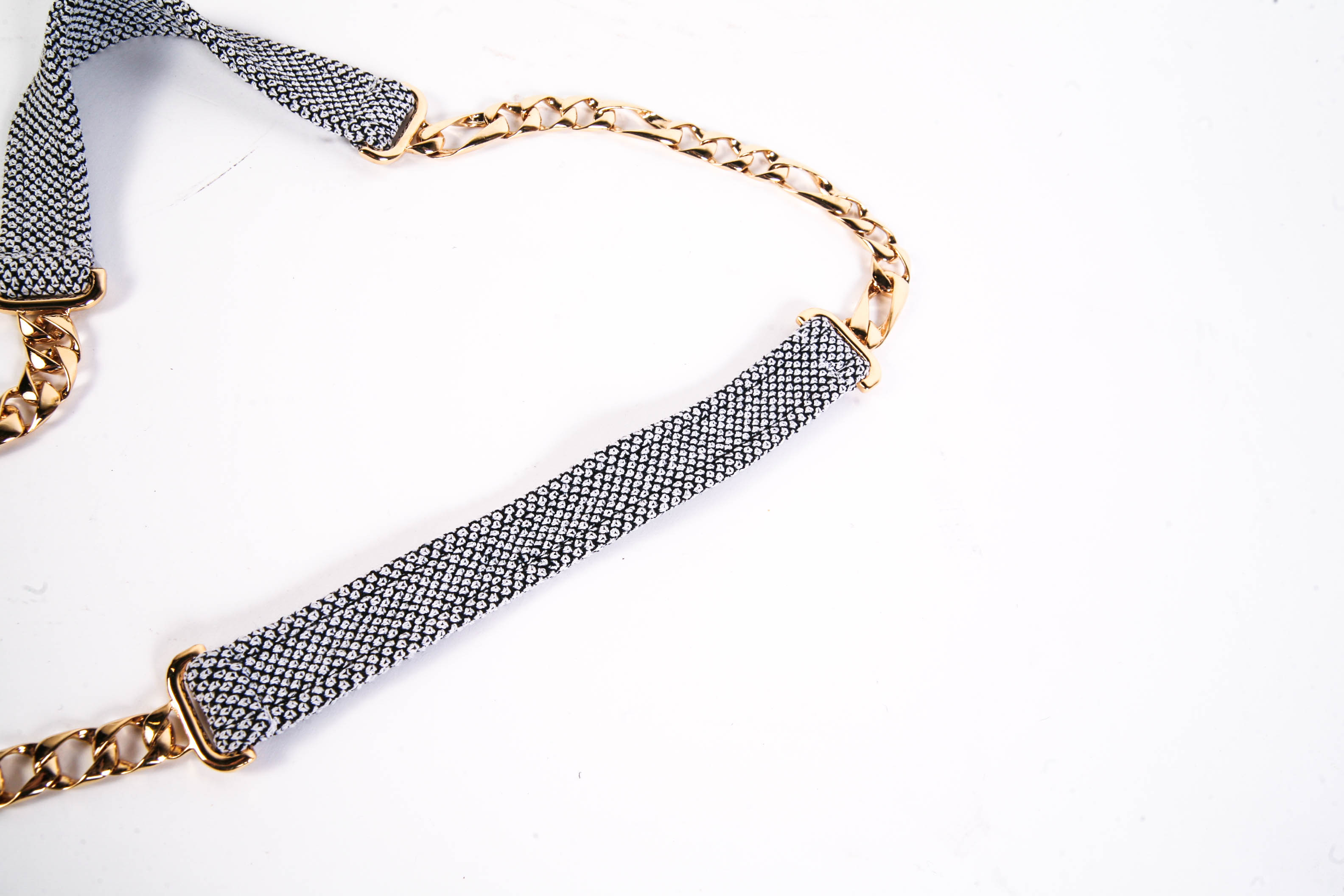 St. John Fabric Belt With Gold-Tone Hardware