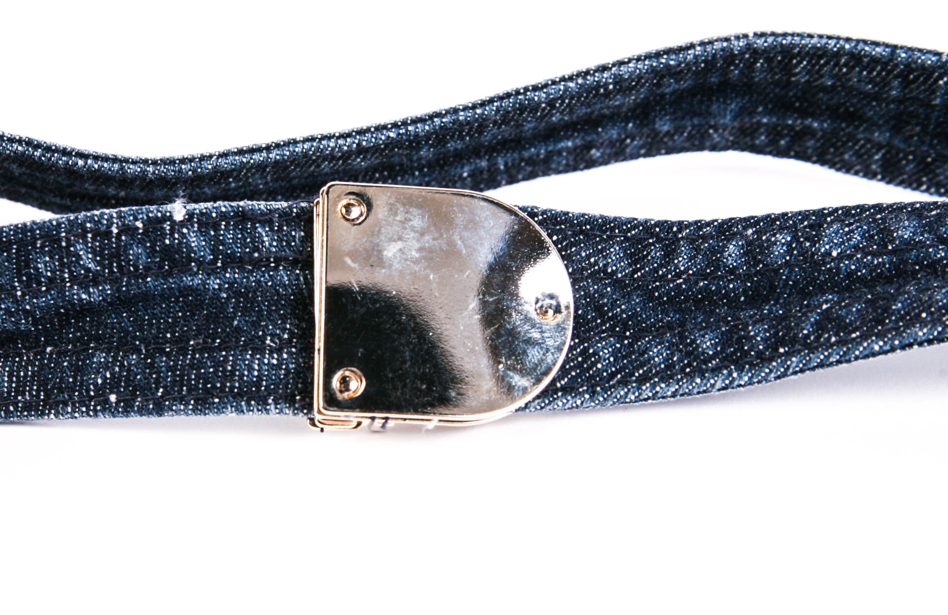 Escada Denim Belt with Gold-Tone Hardware