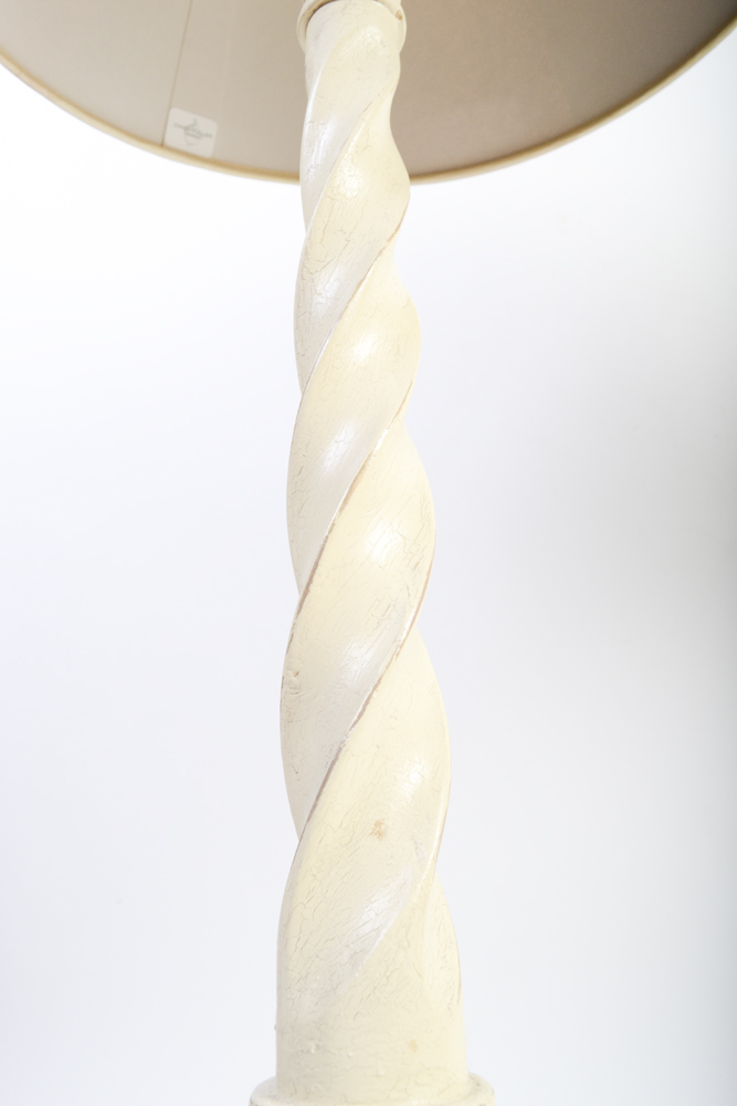 Pair of Cream Toned Table Lamps