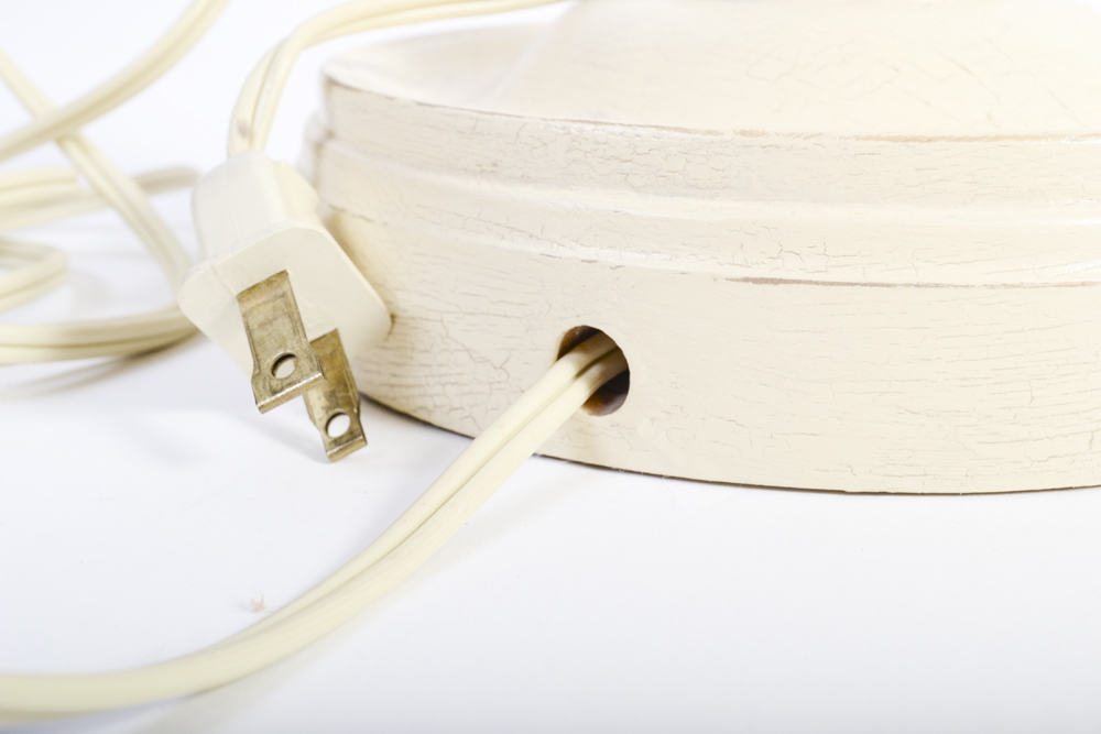 Pair of Cream Toned Table Lamps