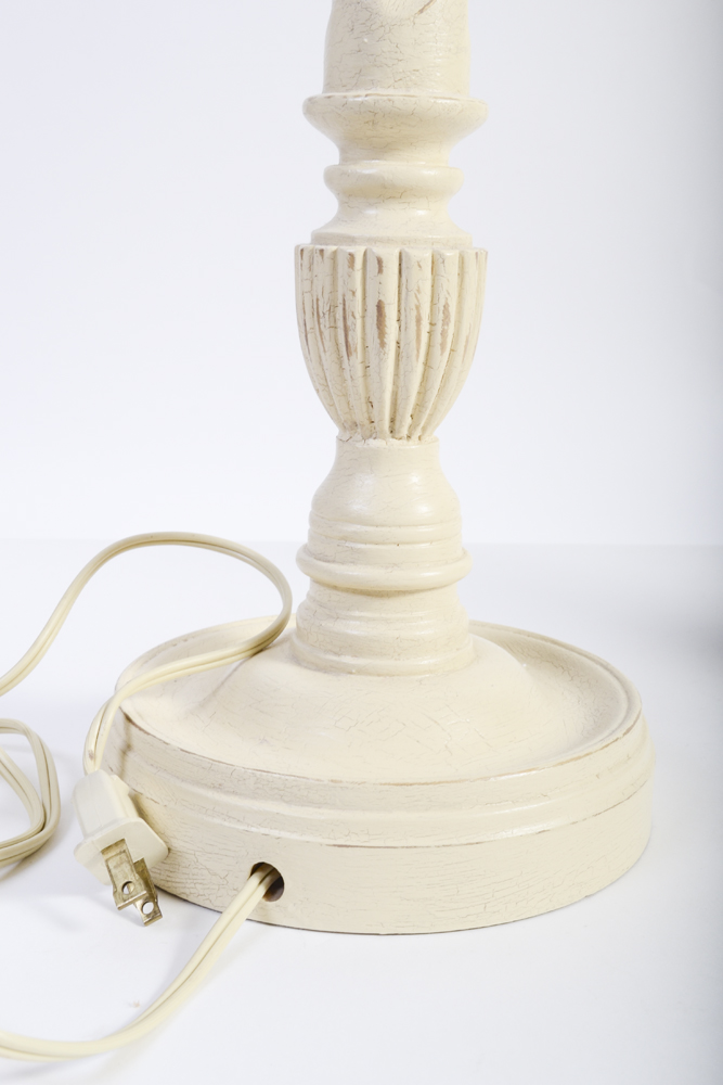 Pair of Cream Toned Table Lamps