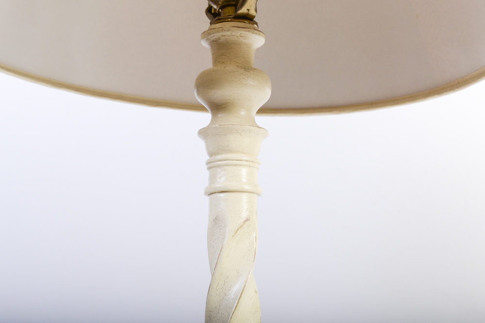 Pair of Cream Toned Table Lamps