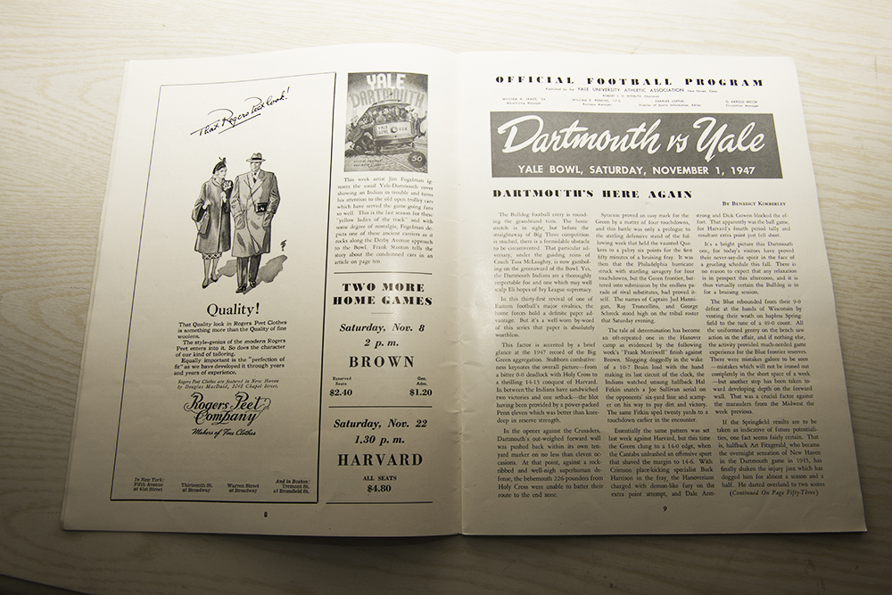 Collection Of Collegiate Football Programs Featuring Robert Kennedy