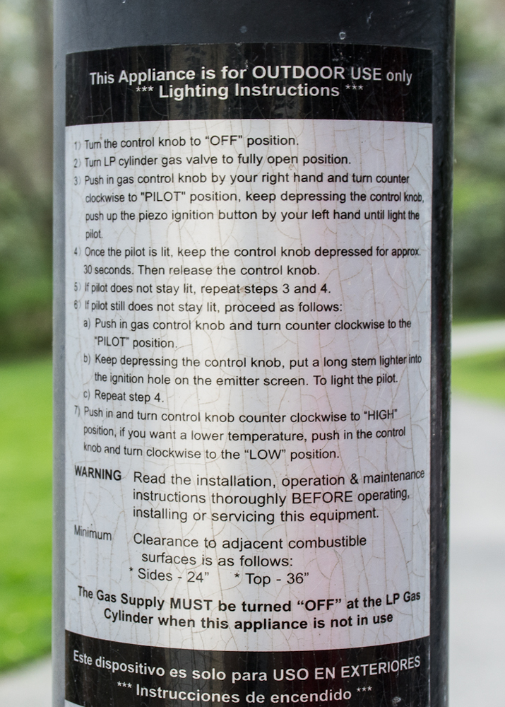 Commercial Propane-Gas Patio Heater