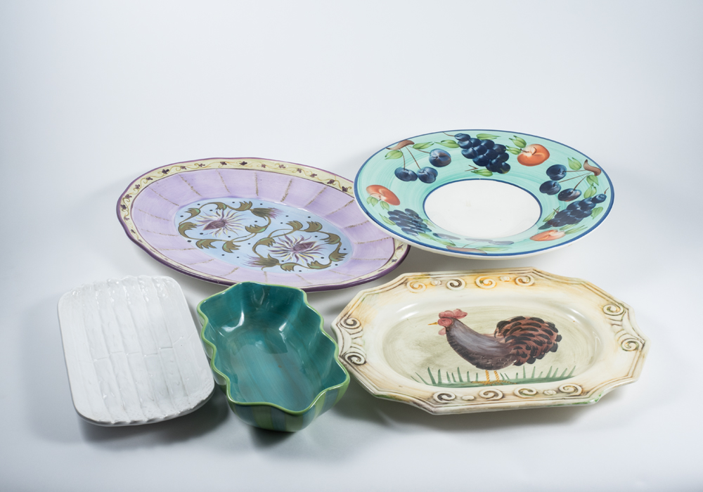 Large Colorful Serving Ware