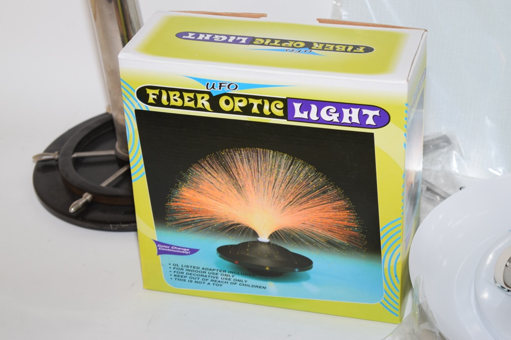 Ikea Lotorp, Fiber Optic and Vintage Bullet Shaped Desk Lamp