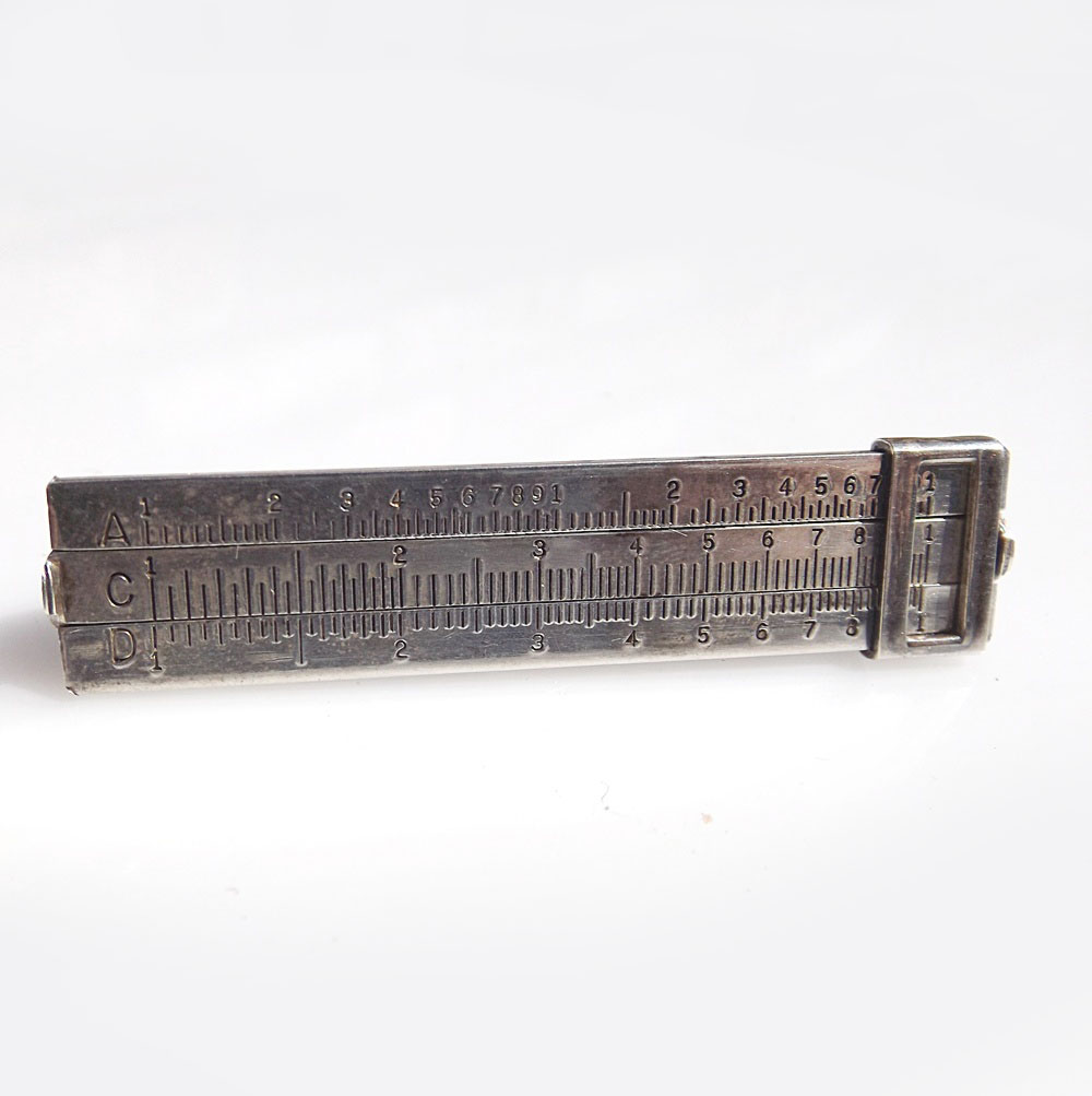 Sterling Silver Slide Rule Tie Bar