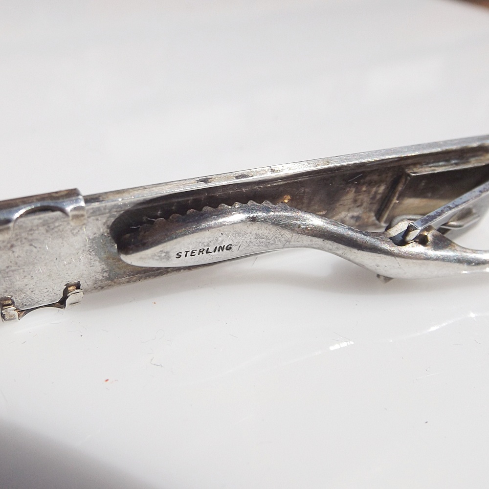 Sterling Silver Slide Rule Tie Bar