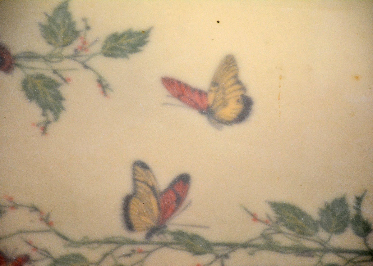 Trio of Vintage TV Trays and Green Card Table