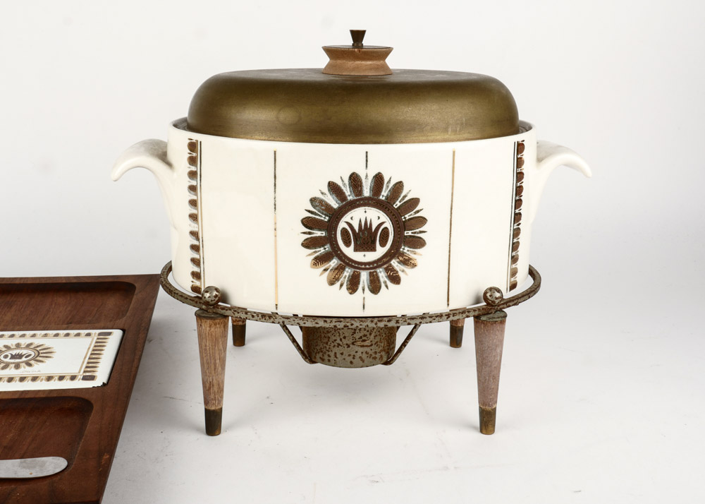 Vintage Georges Briard Fondue Set